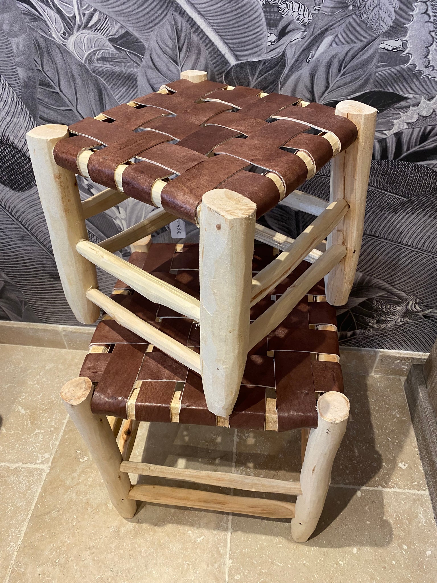 Tabouret cuir