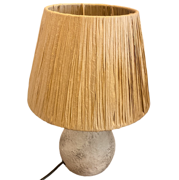 Lampe abat-jour raphia