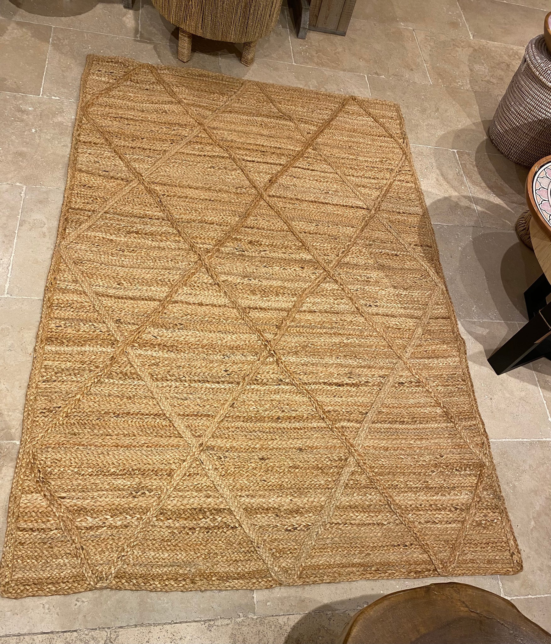 Tapis jute surpiqué