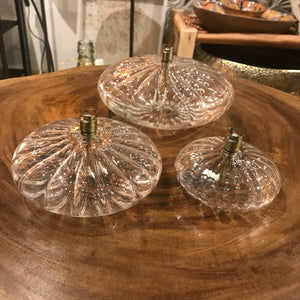 Lampe plate striée