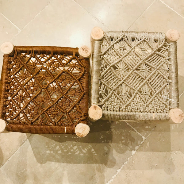 Tabouret macramé