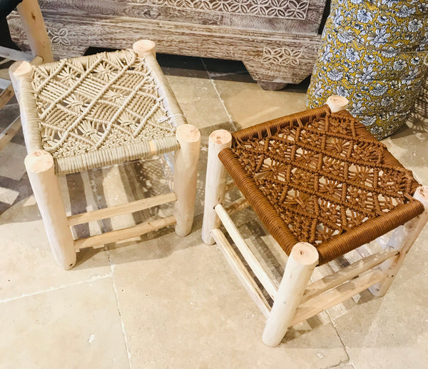 Tabouret macramé